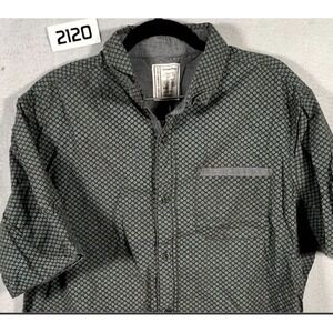 Colours Alexander Julian Shirt Mens Large‎ Green Floral Cotton Button Up Casual